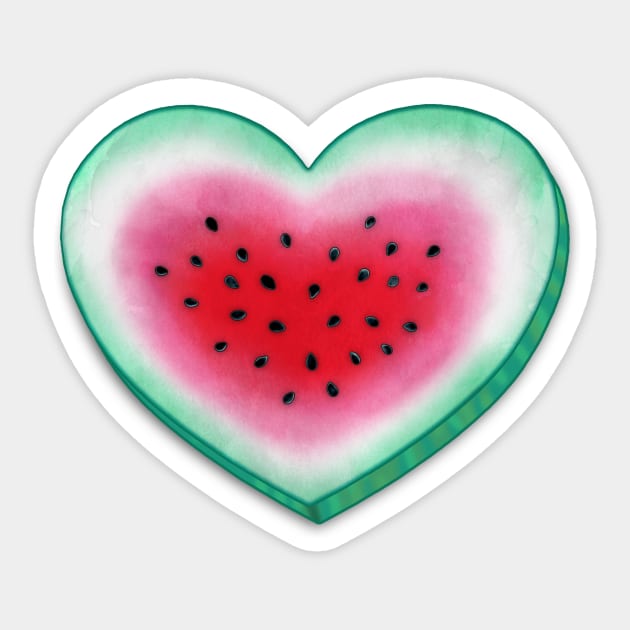 Summer Watermelon Love Sticker by PerrinLeFeuvre